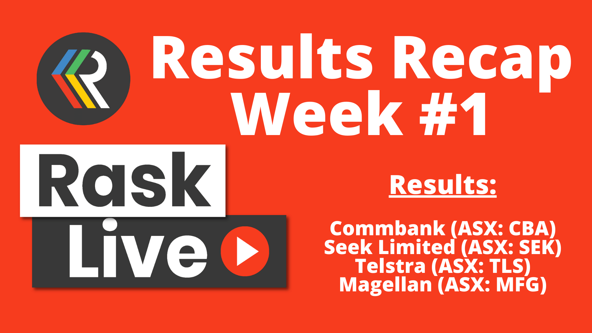 ASX Results Recap (video) CBA, SEK, TLS, MFG & ELO Rask Media